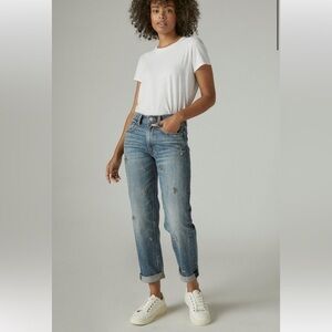 NEW Lucky Brand Mid Rise Boy Jean Jewel Embellished Size 10 NWT